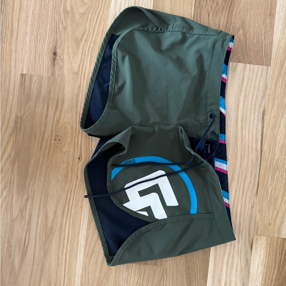 Green Swim Shorts with Logo REEBOK CROSAFIT